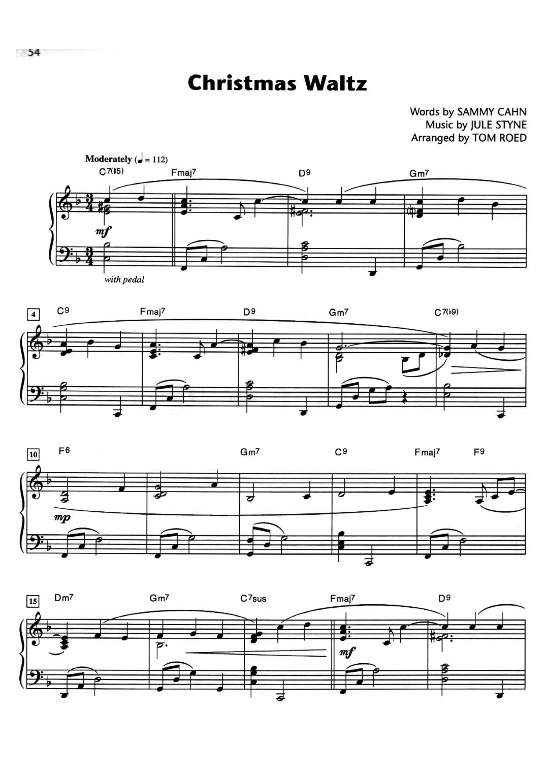 Christmas Waltz Piano Sheet Music Page 1 Free PDF