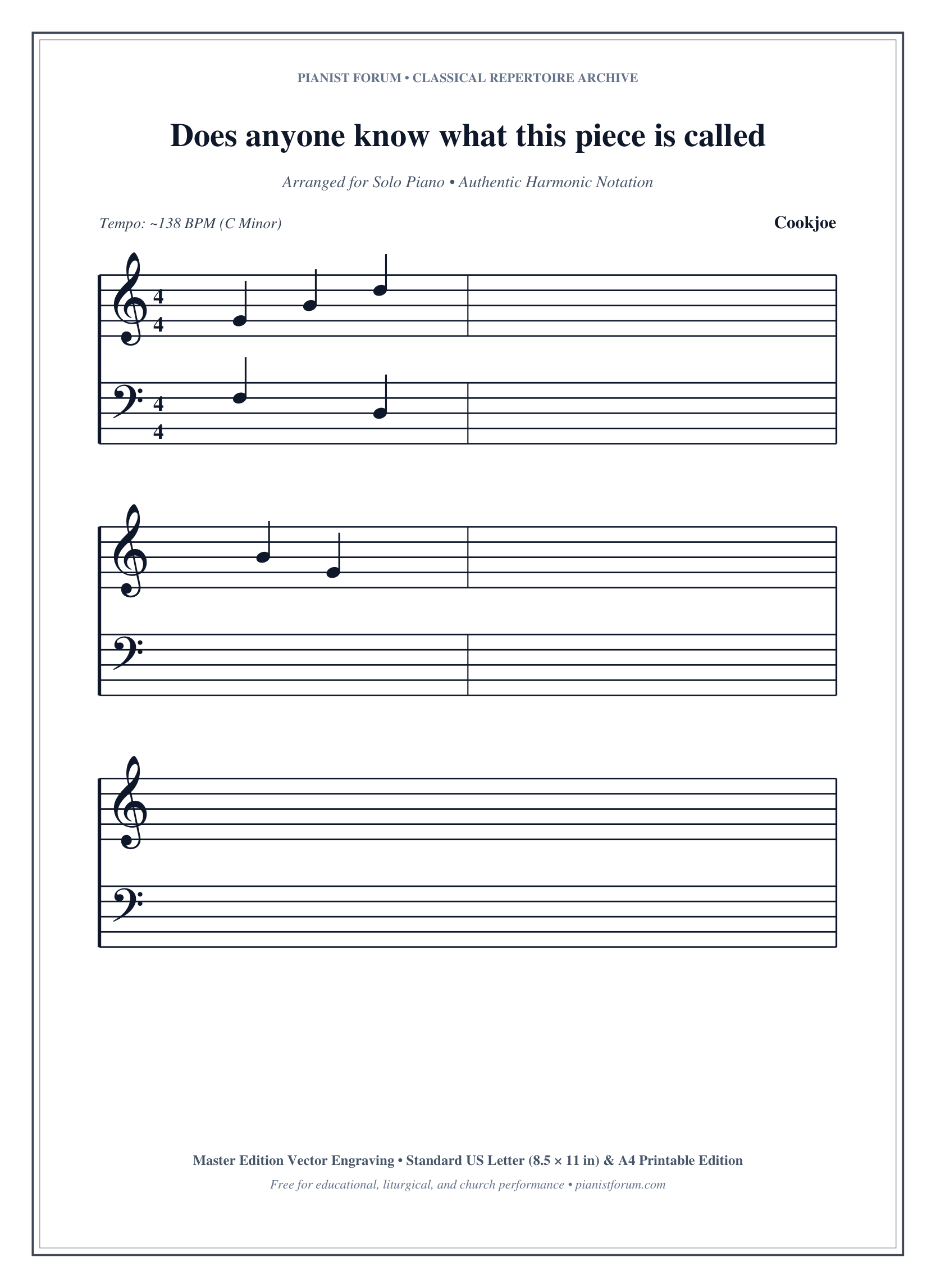 Does anyone know what this piece is called Piano Sheet Music Page 1 Free PDF