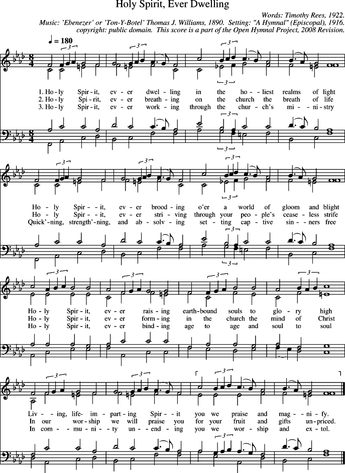 Holy Spirit, Ever Dwelling Piano Sheet Music Page 1 Free PDF