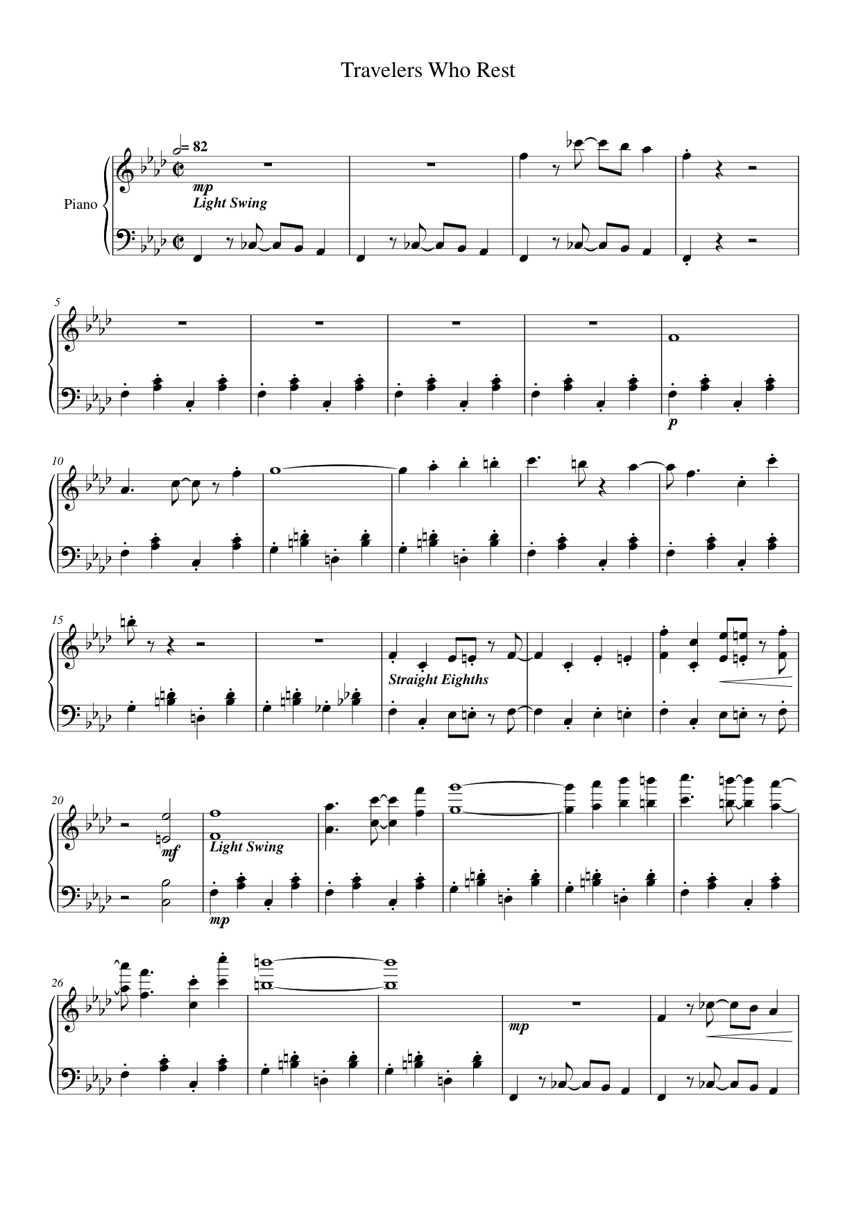 JoJo's Bizarre Adventure Medley Piano Sheet Music Free PDF