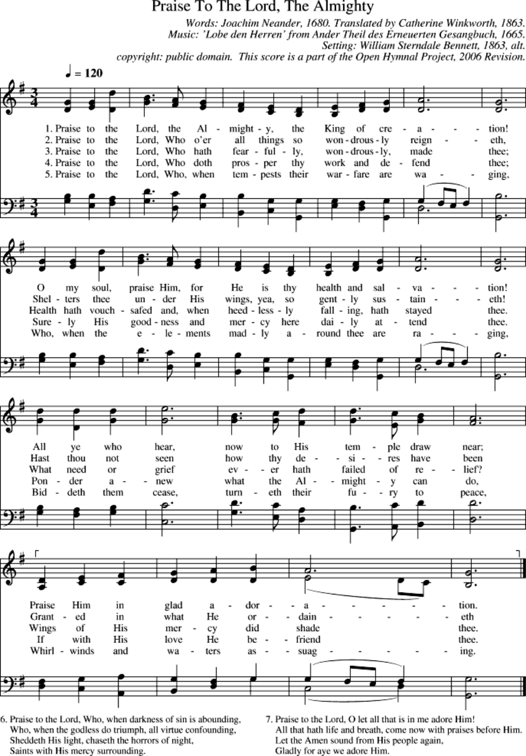 PRAISE THE LORD Piano Sheet Music Page 1 Free PDF