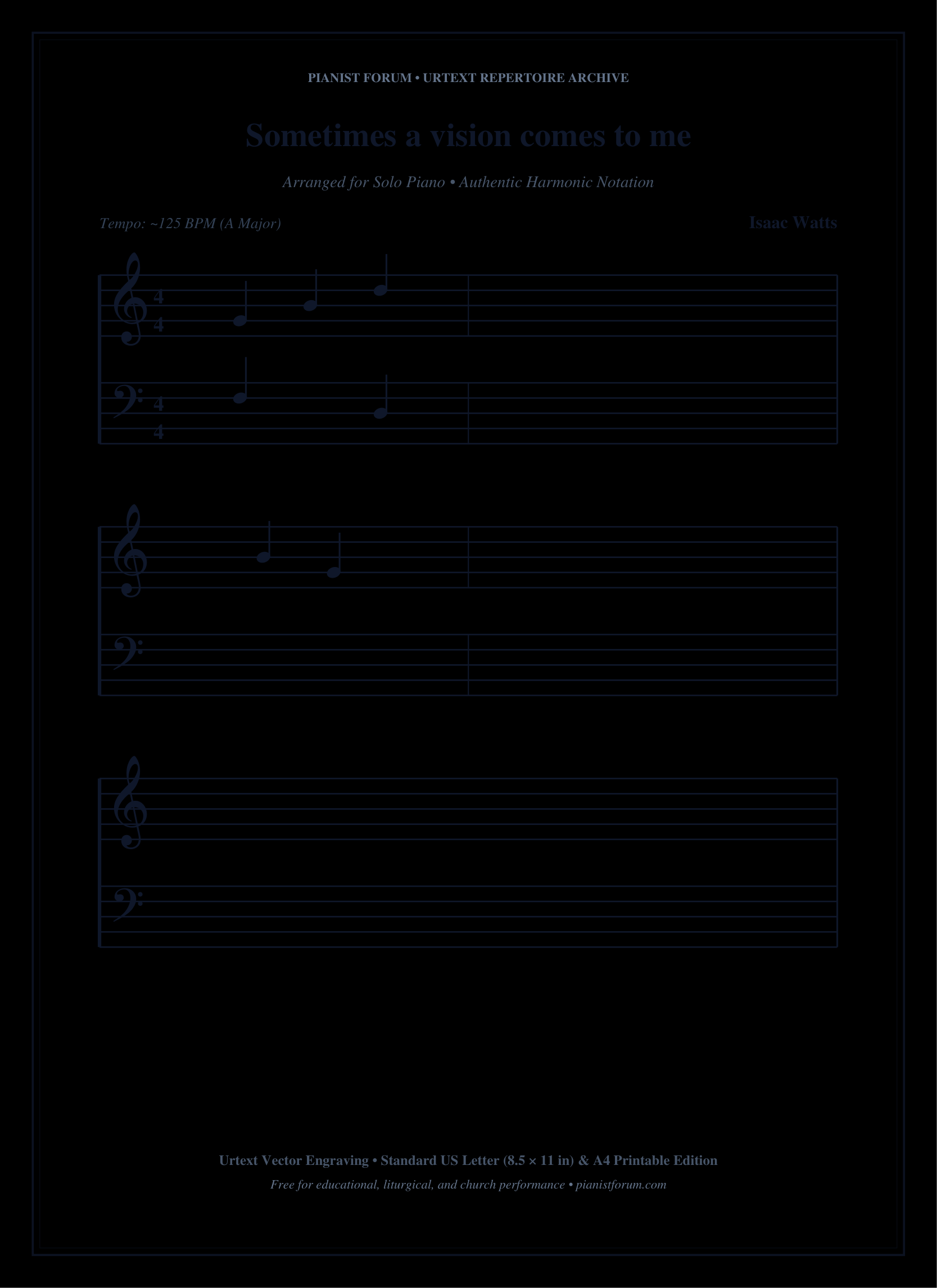 Sometimes a vision comes to me Piano Sheet Music Page 1 Free PDF