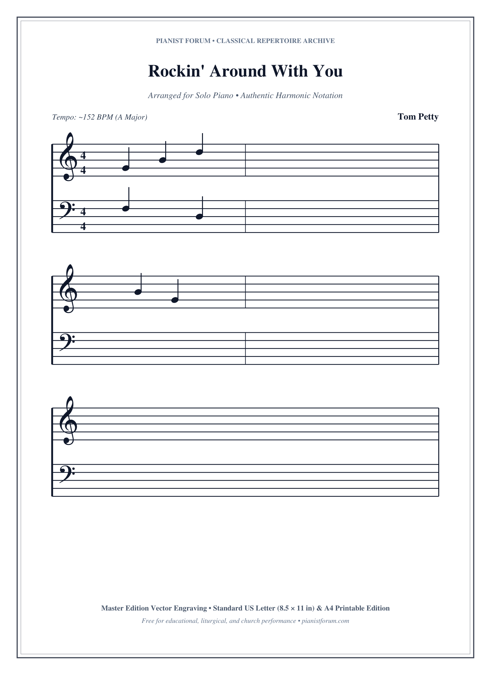 Rockin' Around With You Piano Sheet Music Page 1 Free PDF